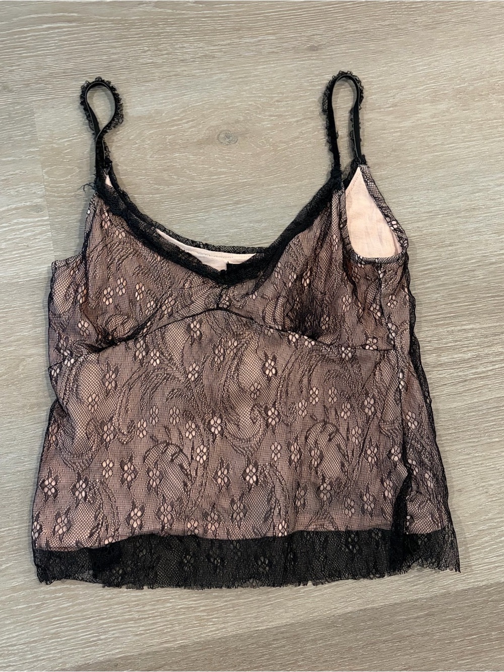 Ted Baker Black Lace Camisole with Blush Lining
